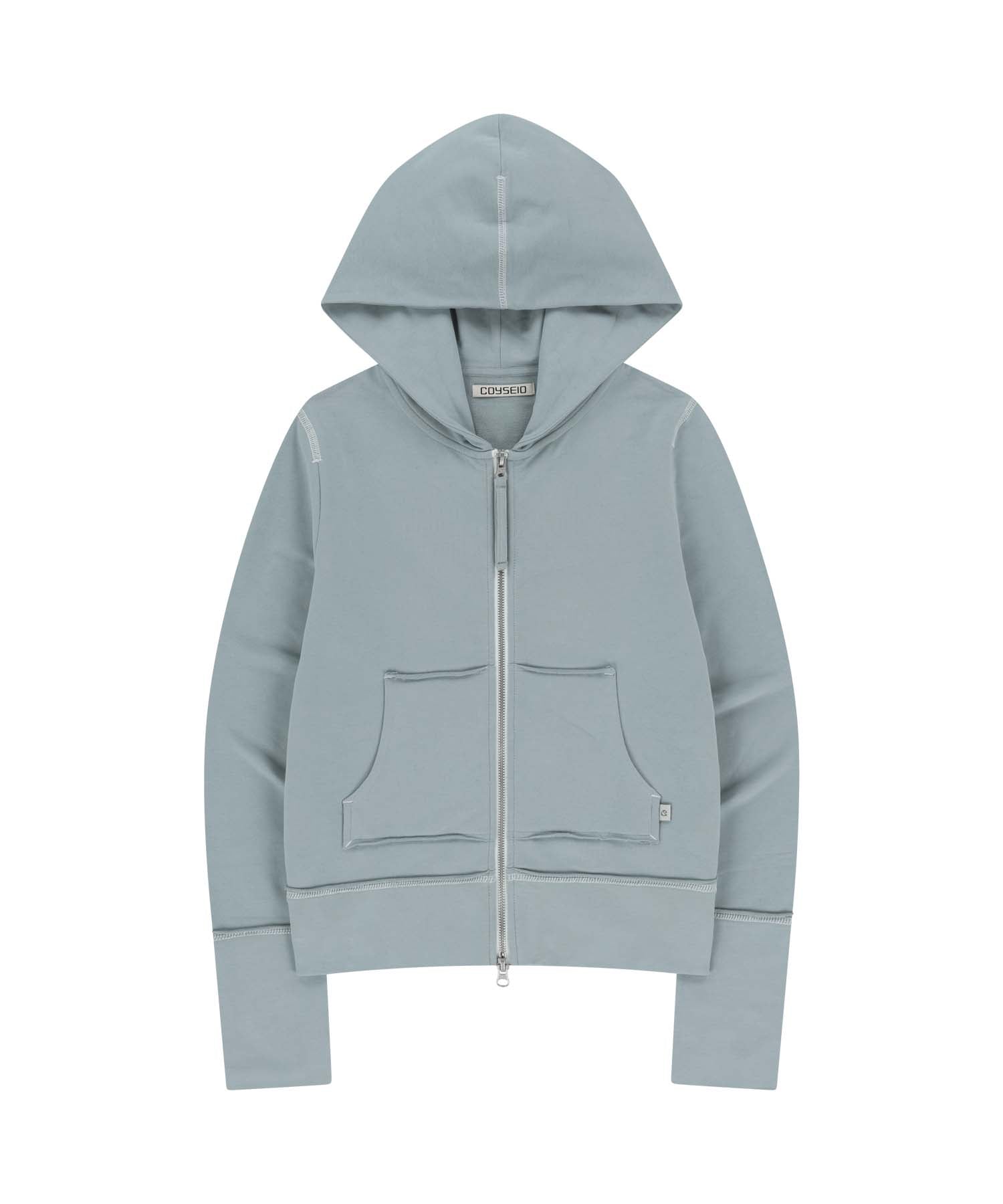 STITCH HOOD ZIP-UP SKY BLUE