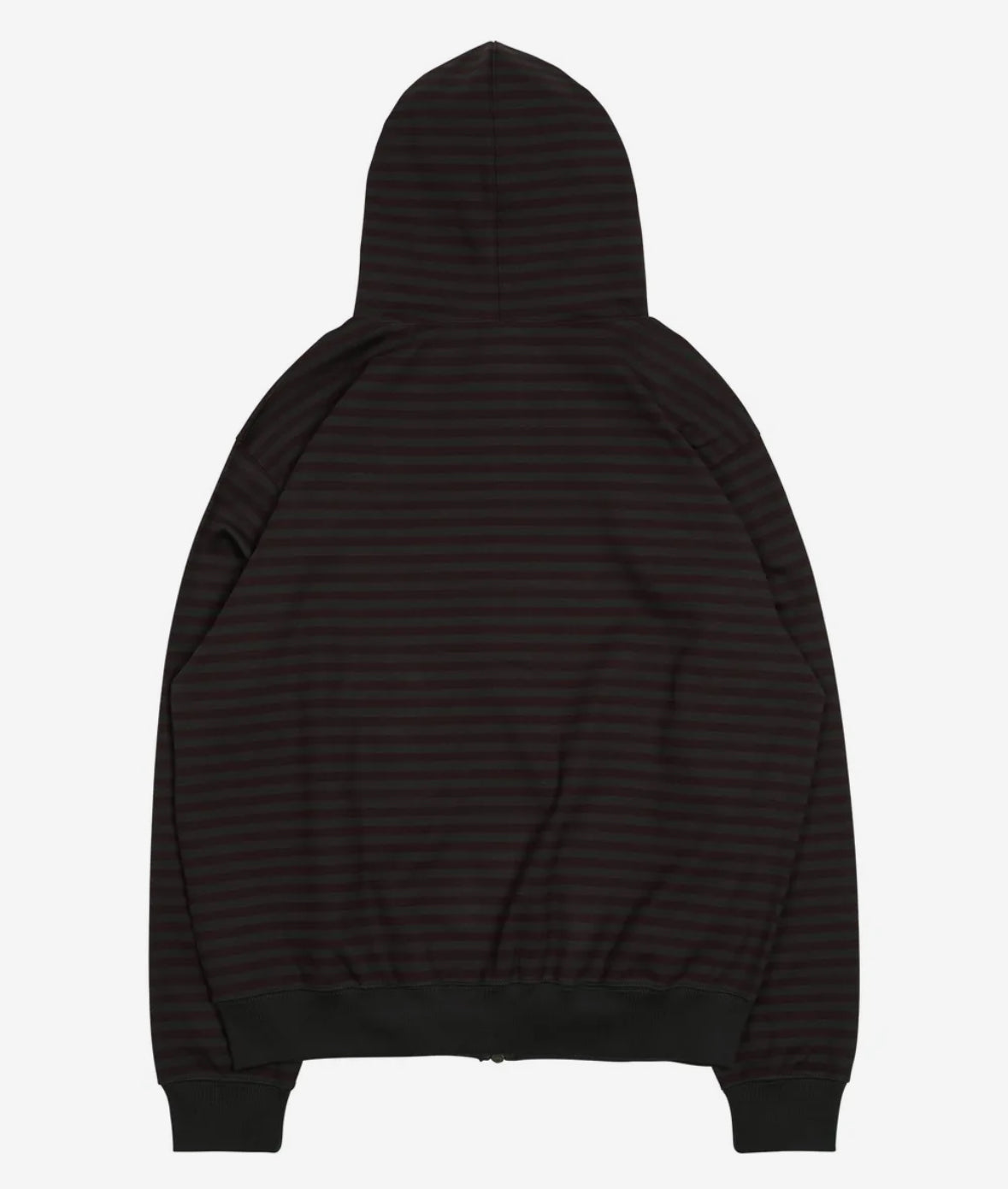 TCM Stripe Hood Zip-up / charcoal burgundy