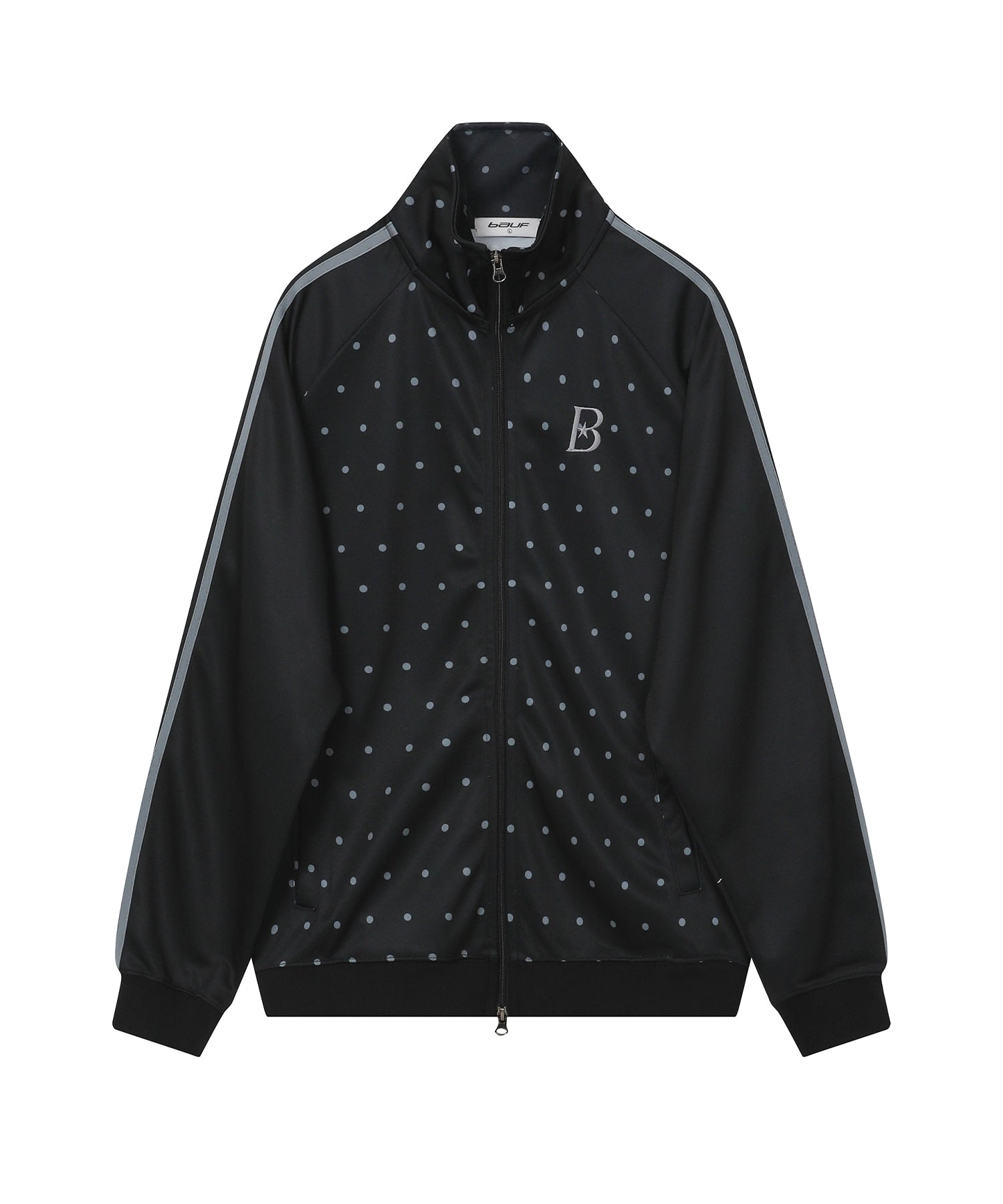 Dot Zip-Up Jersey [Black]